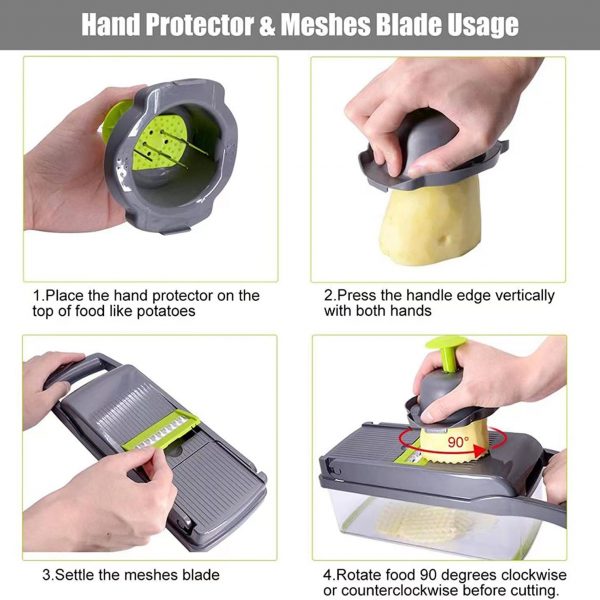 12 IN 1 FOOD DICER – Cuțit multifuncțional 12 în 1 slider