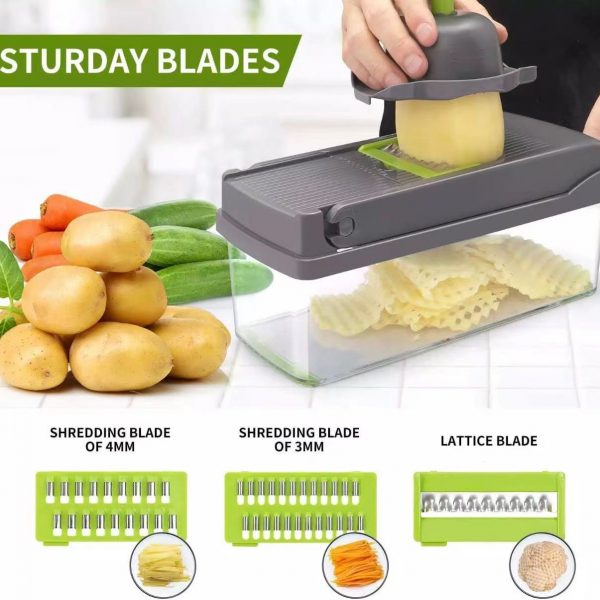 12 IN 1 FOOD DICER – Cuțit multifuncțional 12 în 1 slider