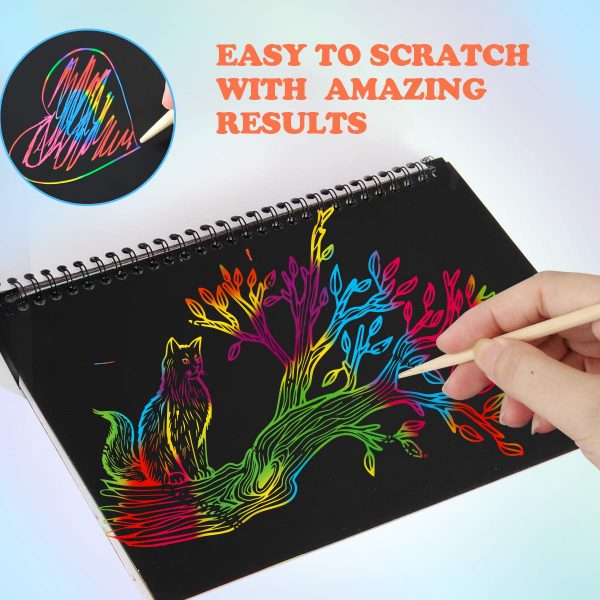 Rainbow scratchbook – Caiet cu zgârieturi curcubeu (1+1 GRATIS) slider