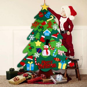 FELT CHRISTMAS TREE – Pachet cu copac din pâslă și ornamente de rezervă 03