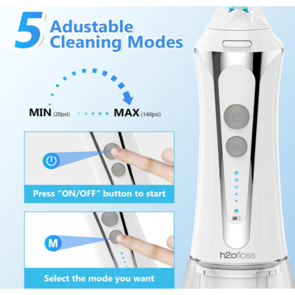 WATERFLOSS – Aparat de ață dentară fără fir slider