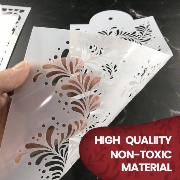 Cake decor stencils – Șabloane pentru decorare tort (10 bucăți) slider