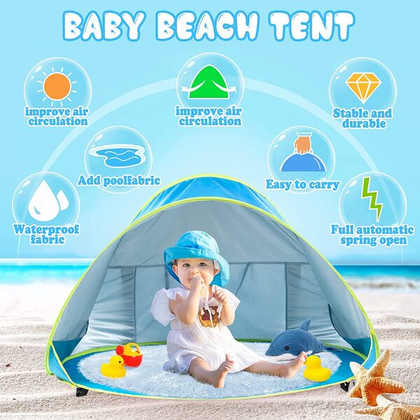 Babytent – Cort pentru Copii cu Protecție UV și Piscină