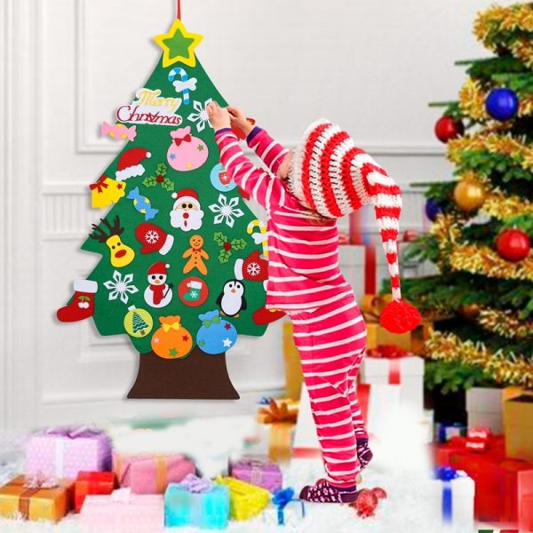 FELT CHRISTMAS TREE – Pachet cu copac din pâslă și ornamente de rezervă 03