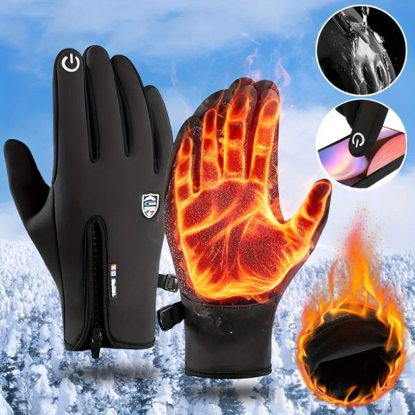 HeatGloves – Mănuși termice pentru iarnă cu funcție touchscreen slider