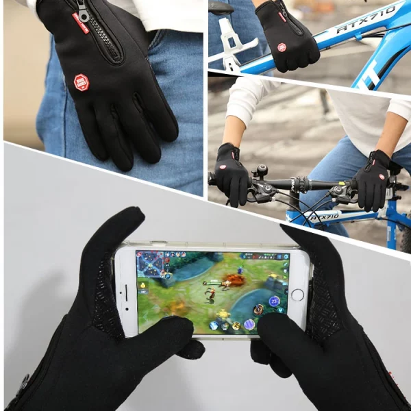 HeatGloves – Mănuși termice pentru iarnă cu funcție touchscreen slider