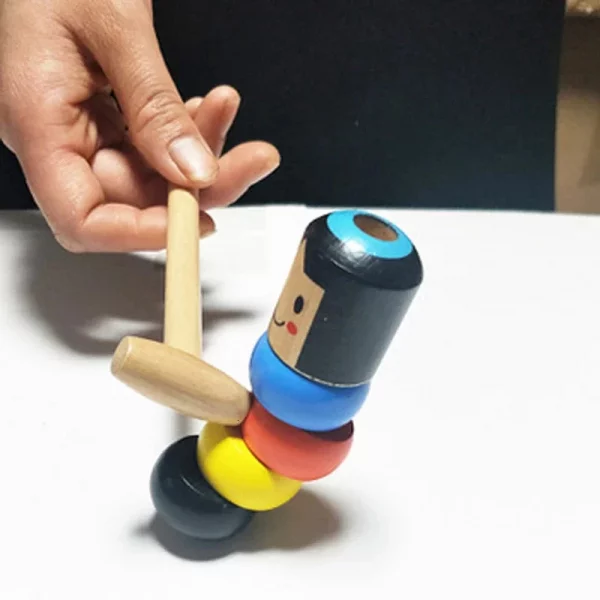 Magic Man – Jucărie din lemn indestructibilă cu ciocan slider