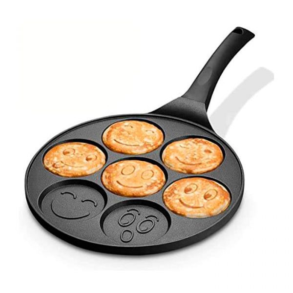 PancakePan – Tavă în formă de smiley pentru clătite americane 03