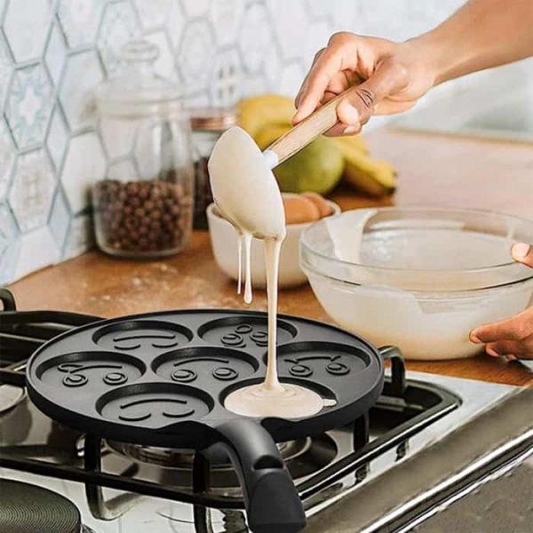 PancakePan – Tavă în formă de smiley pentru clătite americane slider