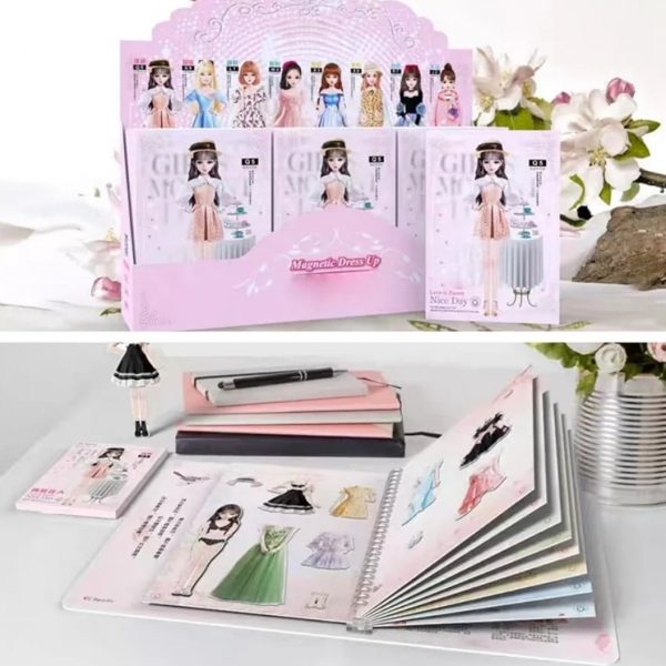 Doll Book – O carte magnetică pentru îmbrăcarea păpușilor slider