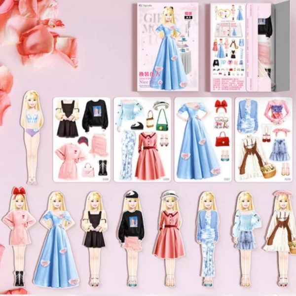 Doll Book – O carte magnetică pentru îmbrăcarea păpușilor slider
